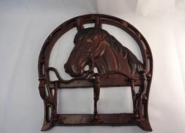 horse head coat rack -3 hooks