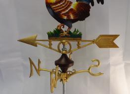 Cockerel weather vane -ridge mount