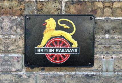 London & Brighton Railway Spitting Cast Iron Sign Plaque Wall Fence Gate Post 
