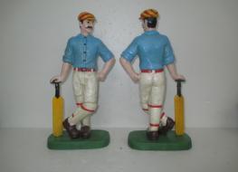 Cricketer doorstop