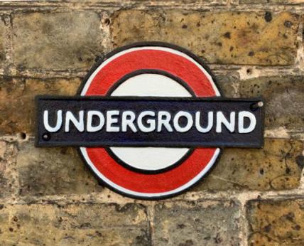 London Underground Cast Iron Sign Plaque Door Wall House Fence Gate Garden 
