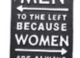 Men to the left sign