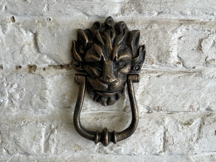 Black Cast Iron Lion’s Head Door Knocker  Number 10 Downing Street Door Knockers 