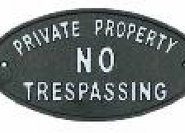 large No Trepassing sign