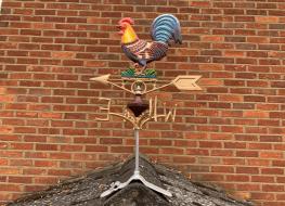 Cockerel weather vane -ridge mount