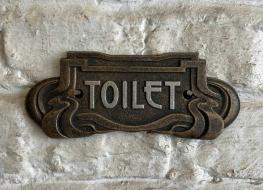 Art Nouveau sign -toilet
