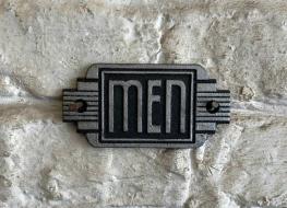 Art Deco MEN sign