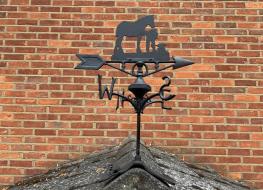 Horse weather vane -ridge mount