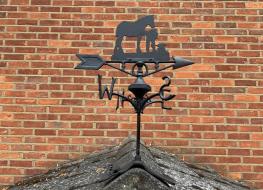 Horse weather vane -ridge mount