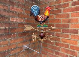 Cockerel weather vane -wall mount