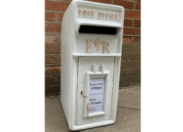 White Royal Mail post box