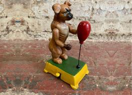 Boxing dog figure