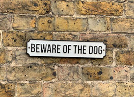 37cms Beware of dog plaque