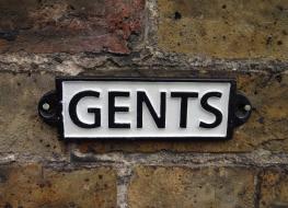 Rectangular Gents sign