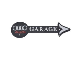 Audi garage arrow sign-silver