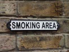 Rectangular Smoking Area sign