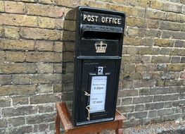 Royal Mail post box -black
