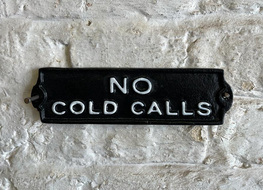 No cold calls sign