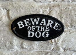 beware of dog -black