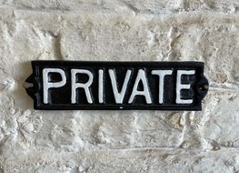 private sign -black