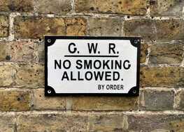 GWR No Smoking sign-white