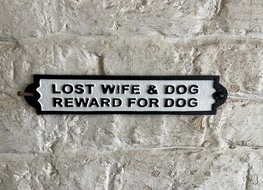 lost wife &amp; dog plaque