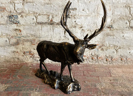 stag on metal base