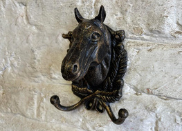 small horse head coat rack