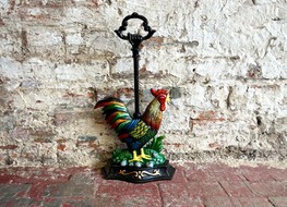 cockerel doorstop with handle