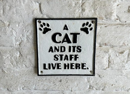 cat &amp; staff sign