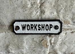 workshop sign