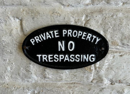No Trespassing sign