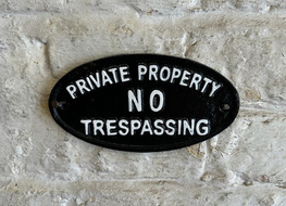 small No Trespassing sign