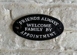 Friends welcome sign