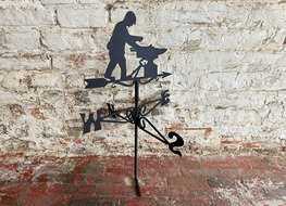 pressed steel blacksmith weather vane