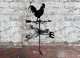 pressed steel cockerel weather vane