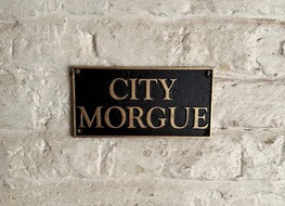 city morgue plaque
