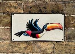 rectangular toucan plaque